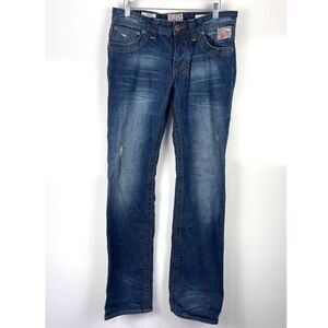 Affliction Black Premium Jeans Button Fly Ace Straight Leg Jeans Size 30 Men's